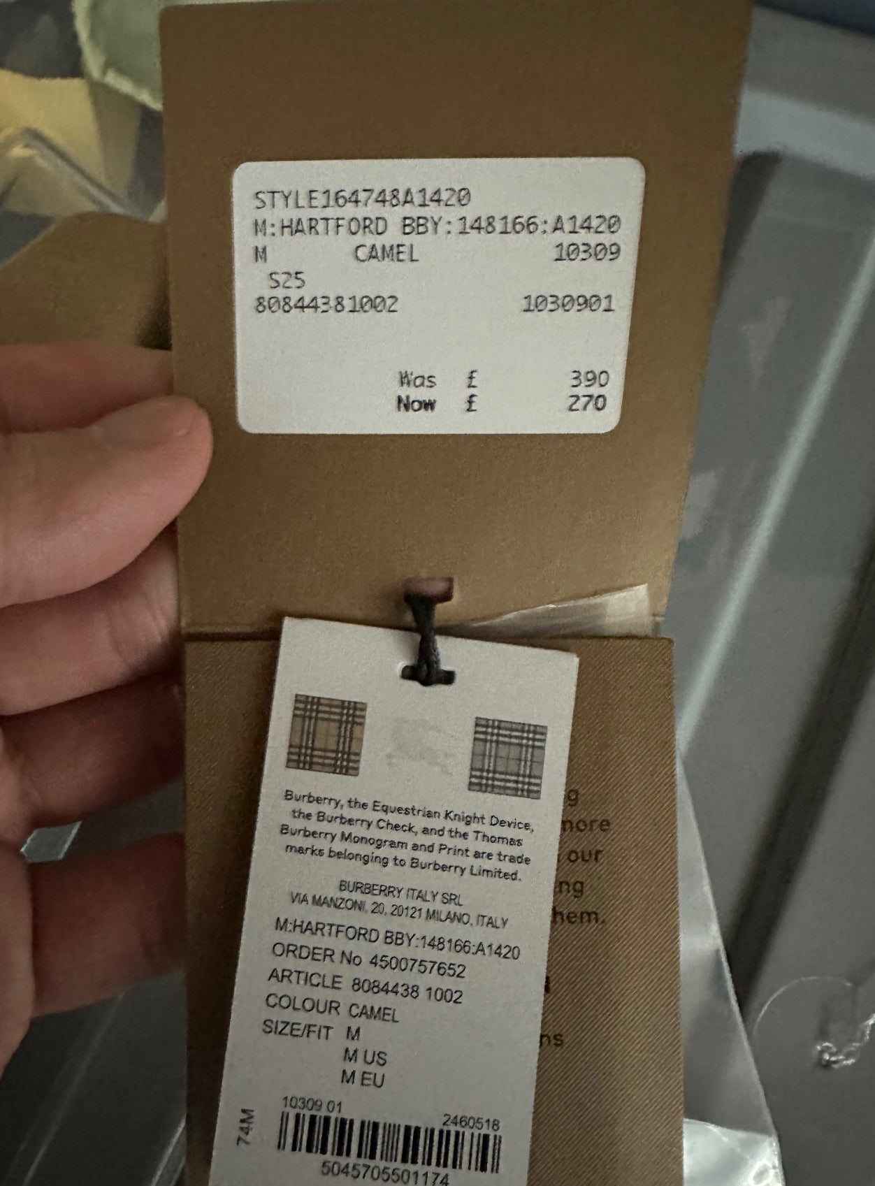 Burberry Camel Hartford Mens Polo