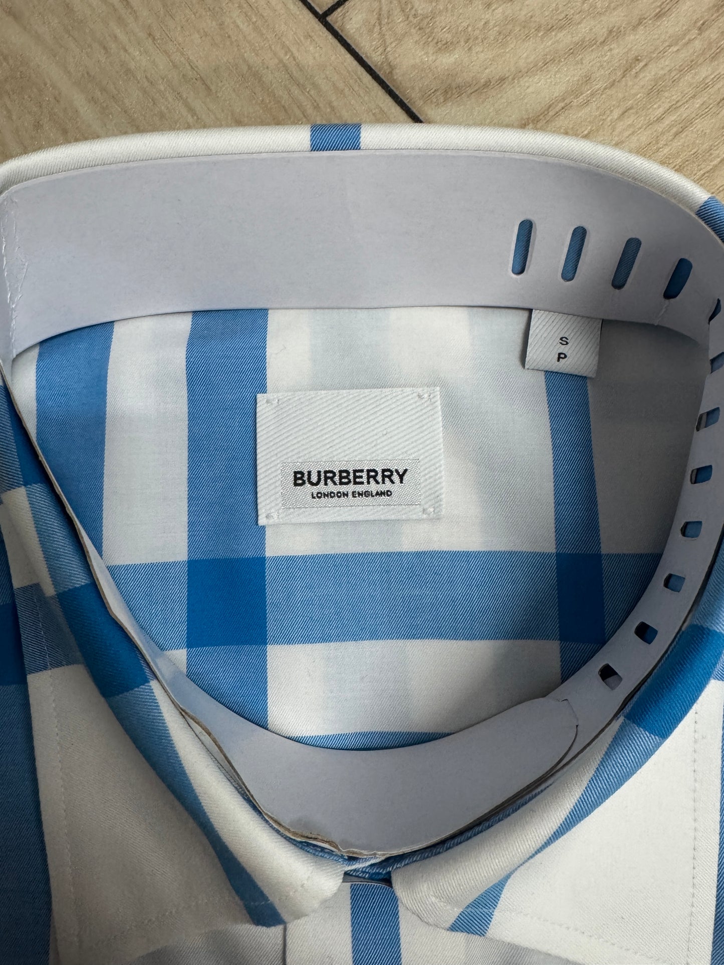 Burberry Sky Blue Claverdon Shirt (BIG CHECK)