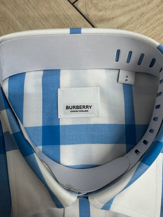 Burberry Sky Blue Claverdon Shirt (BIG CHECK)