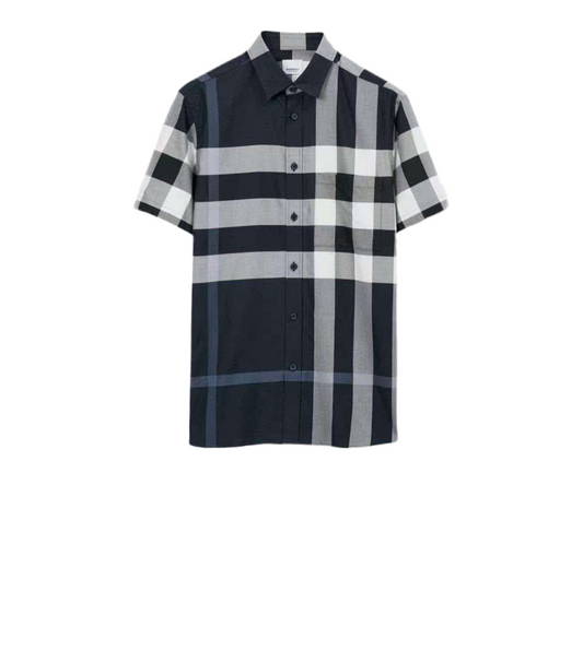 Burberry Somerville Check Shirt In Navy
