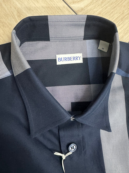 Burberry Somerville Check Shirt In Navy