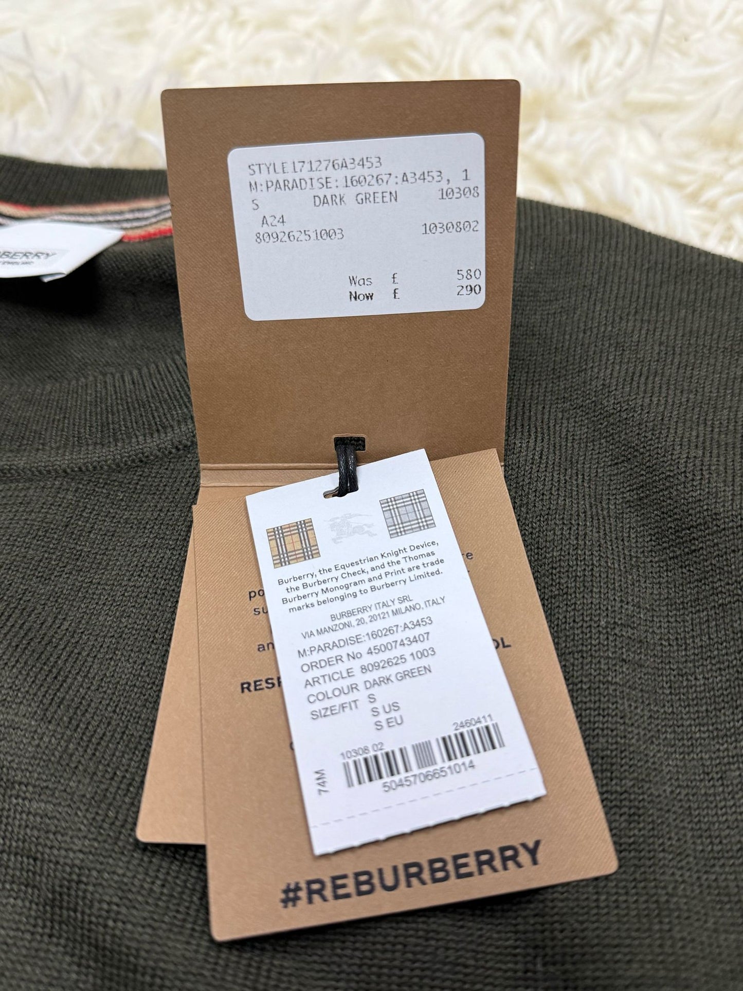 Burberry Dark Green Knitwear